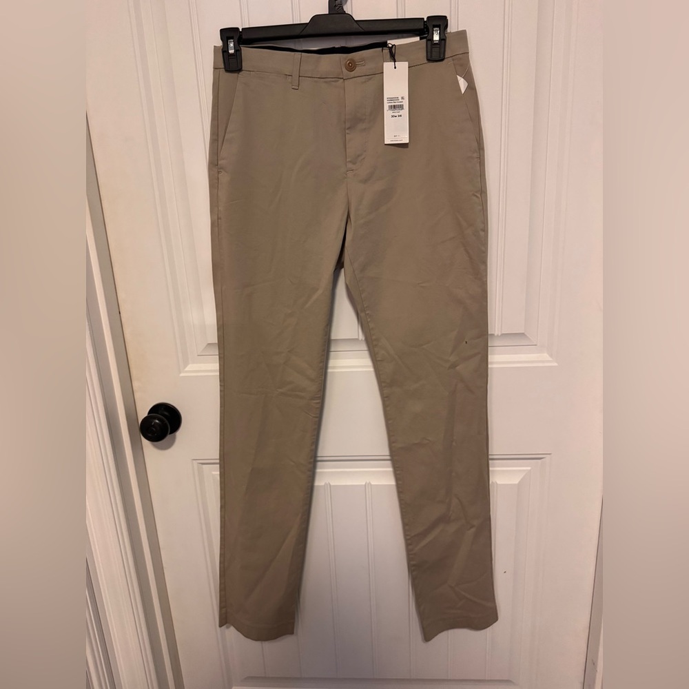 Men’s Calvin Klein Cotton Flex trouser Khaki Chinos Sz 30x34